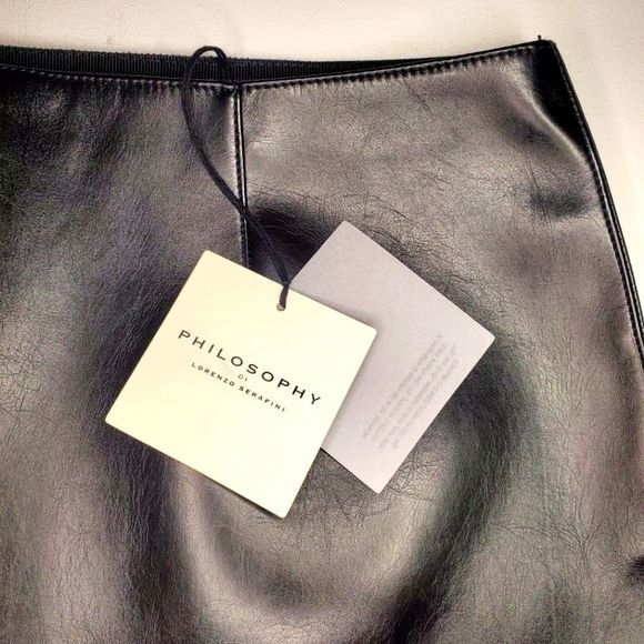 PHILOSOPHY di Lorenzo Serafini Faux Leather Skirt - Picture 4 of 9